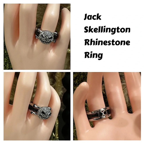 NIB-Jack Skellington Rhinestone Ring (6, 8 and 9) - Picture 1 of 6